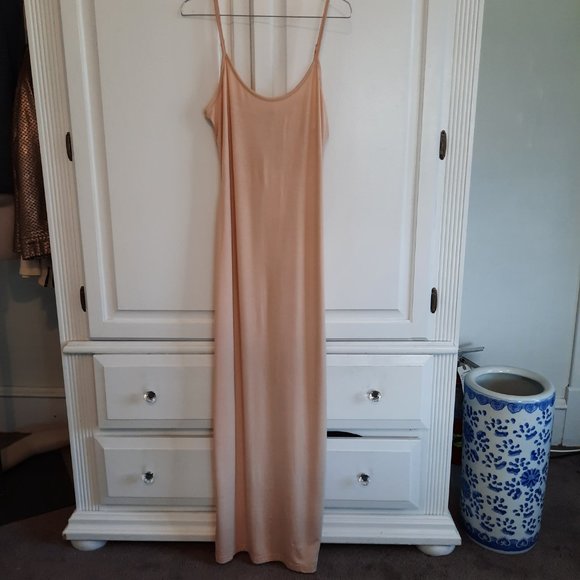 NWT Kate Kasin nude full length cami slip, size small - Picture 2 of 7